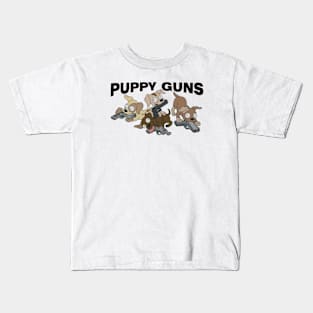 Puppy Guns Kids T-Shirt